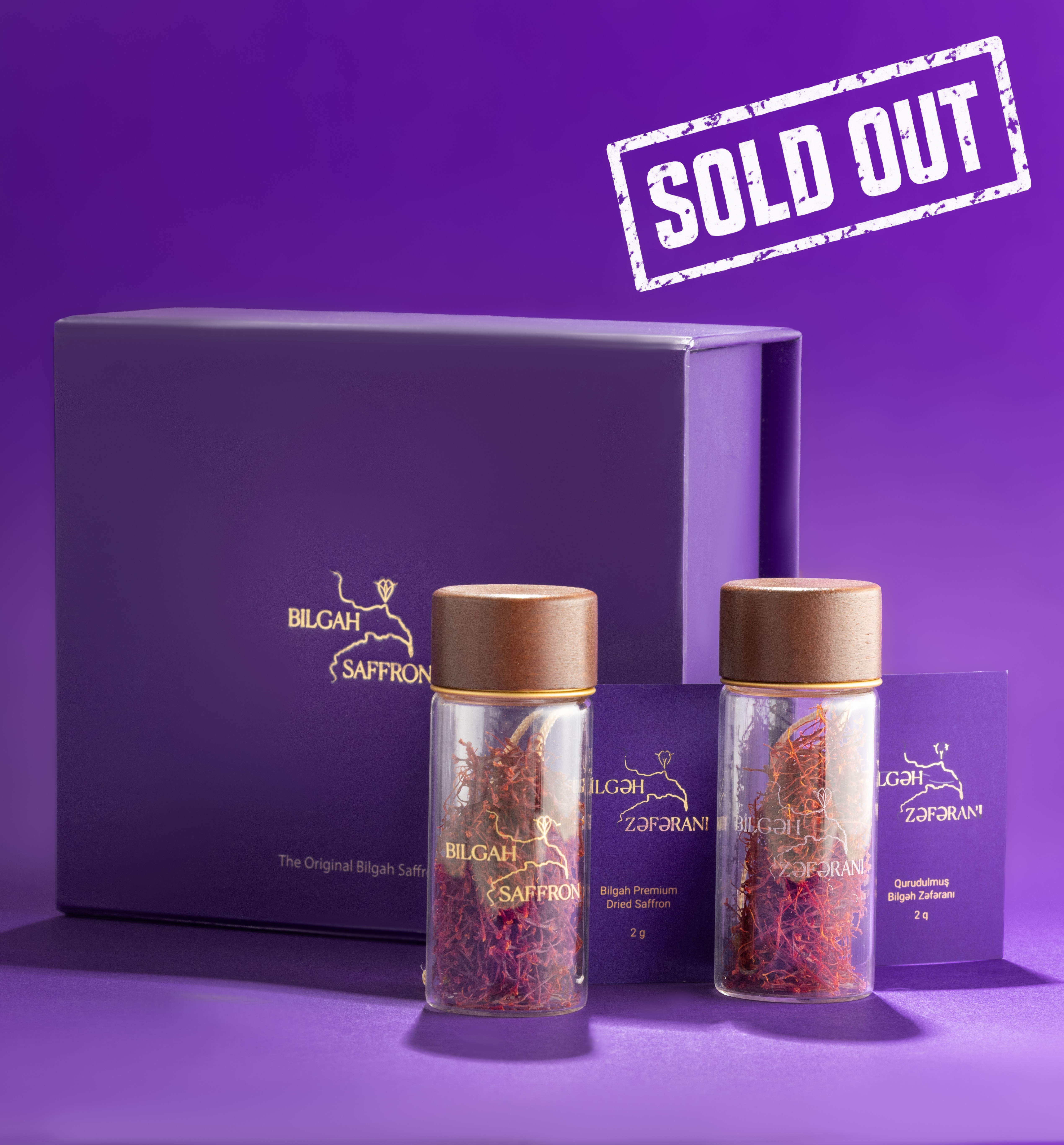 Bilgah Premium Dried + Heritage Roast Saffron Gift Box 2+2 g